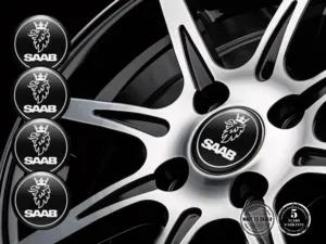 Saab Autocollants sur Jantes Design Silicone Haute Qualité